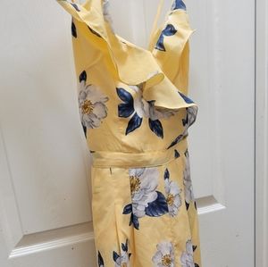 Yellow 🌻 flower strappy jumpsuit